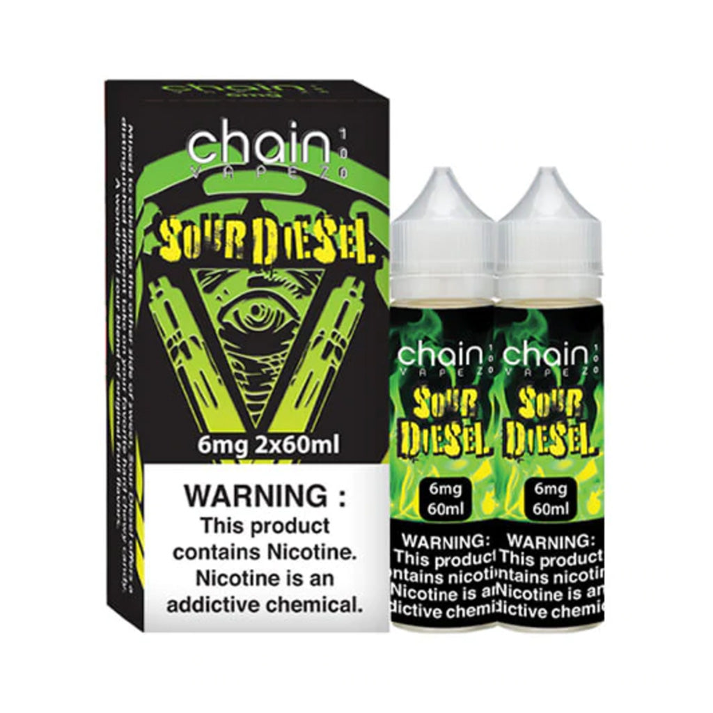 Chain Vapez E-Liquid - Sour Diesel (2x60ml)