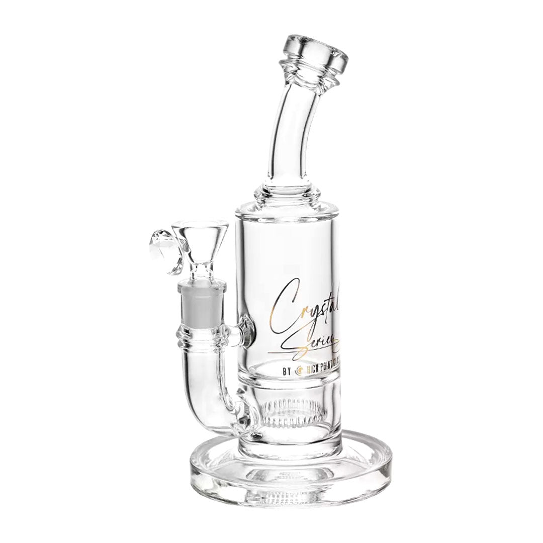 Crystal Series HPG - 9.5" Slit Cut Tube Perc Water Pipe