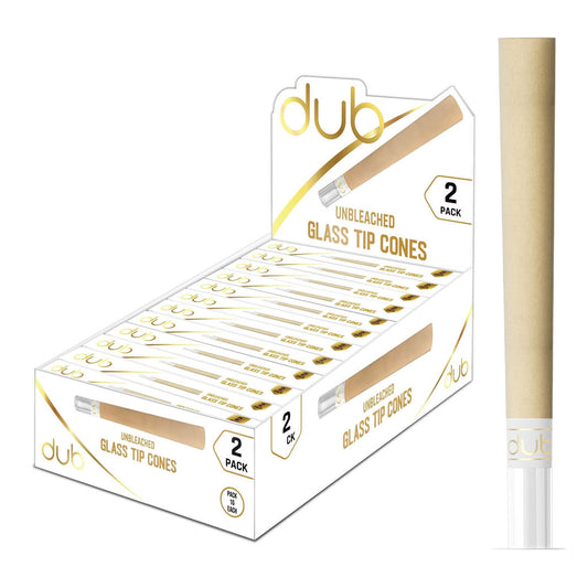 Dub Cones - Unbleached Glass Tip Cones (2pk)