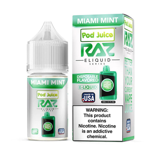 Raz x Pod Juice Salt - Miami Mint