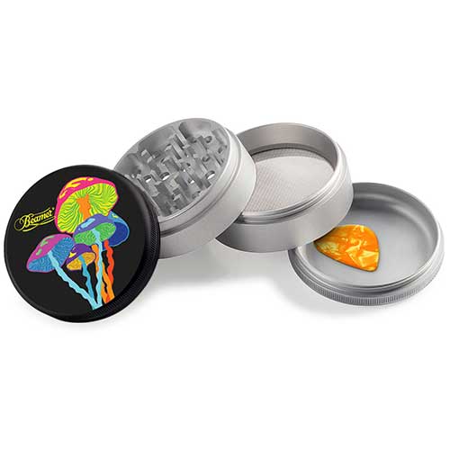 Beamer - 4-Piece - 63mm - Aircraft Grade Aluminum Grinder - Mixed Designs & Colors