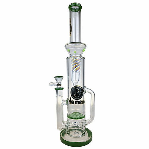 Big Mom - 15" Color Trim Honeycomb Perc Incycler Water Pipe