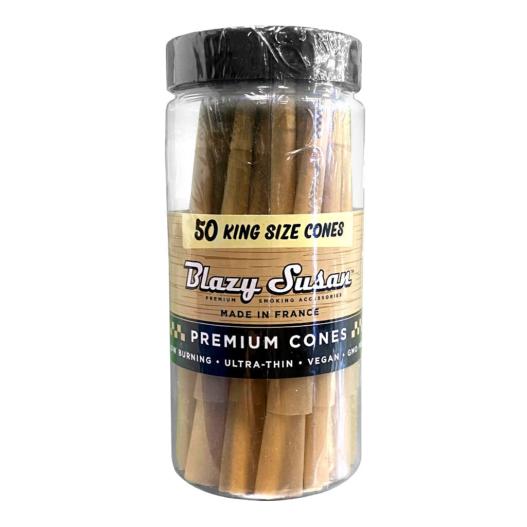 Blazy Susan - Unbleached King Size Cone (50ct Jars)