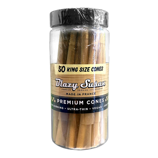 Blazy Susan - Unbleached King Size Cone (50ct Jars)