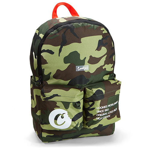 Cookies - Orion Canvas Nylon Smell Proof Backpack w/ Print & Rubber Logo - MI VAPE CO 