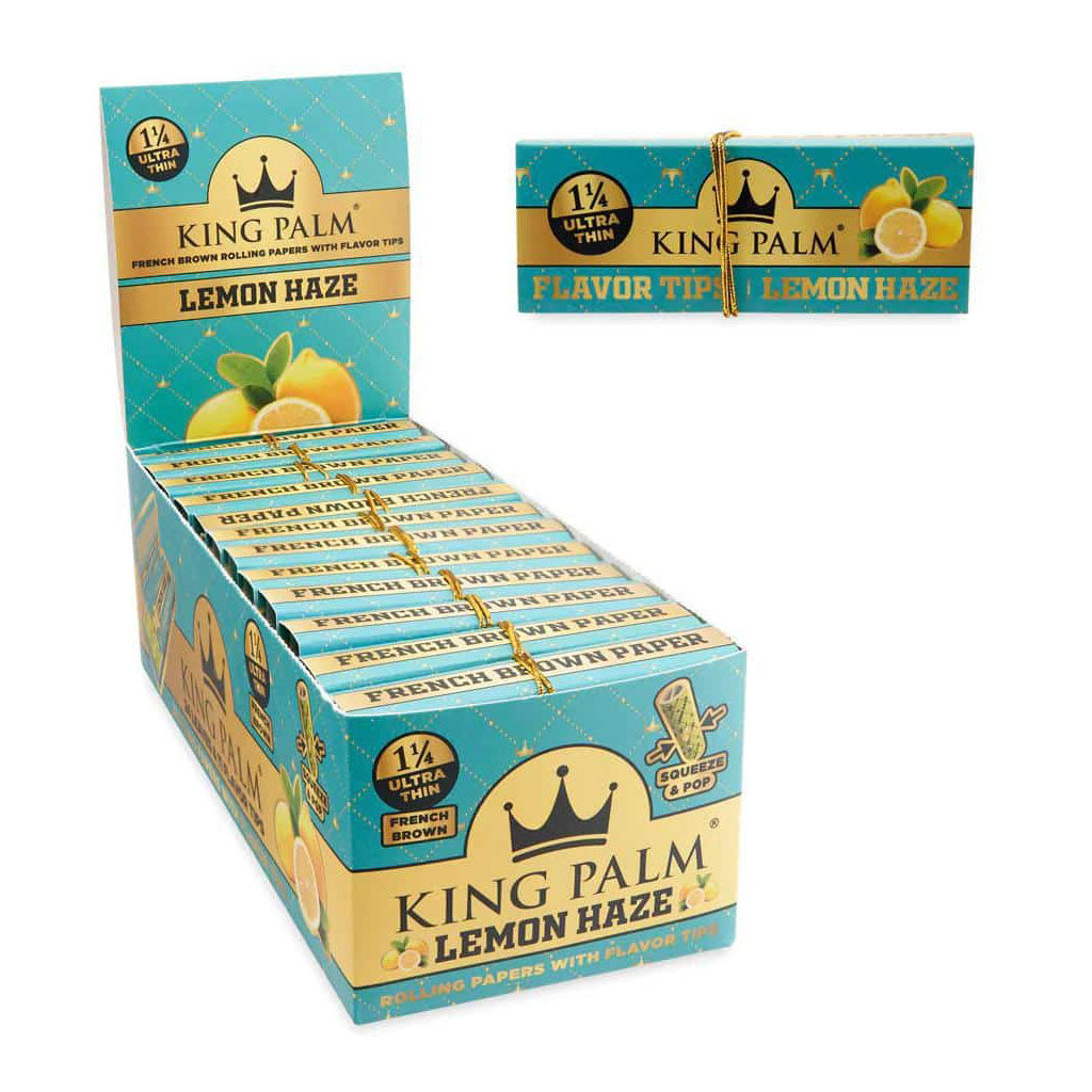 King Palm - 1 1/4 Rolling Papers w/ Flavored Tips (24pk)