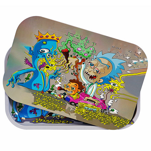 Medium Metal Rolling Tray W/ Lid - Assorted Designs