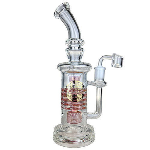 On Point Glass - 11" Fumed Grenade Perc Recycler Water Pipe