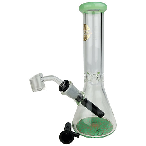 On Point Glass - 9.5" Geometric Flower Base Beaker Water Pipe