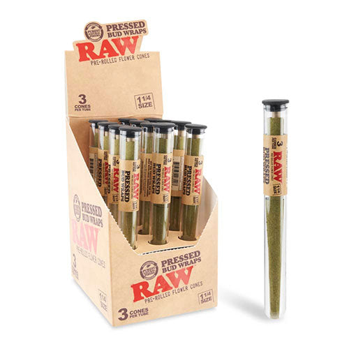 RAW - Pressed Bud Wrap Cone (3pk)