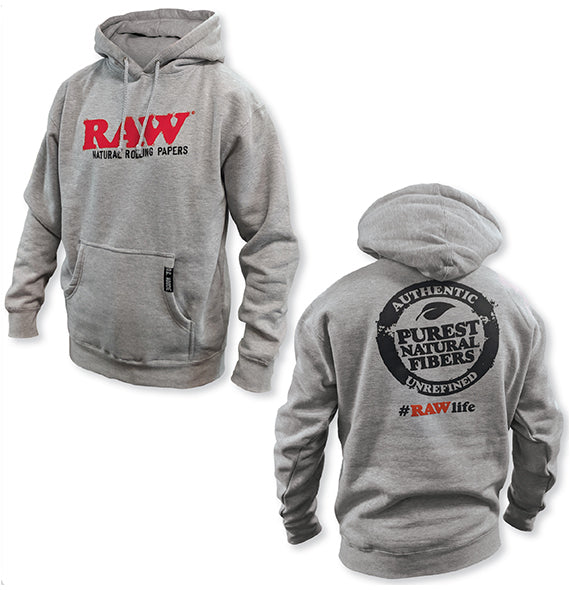 RAW - Men's OG Hoodie (Heather Grey) - MI VAPE CO 