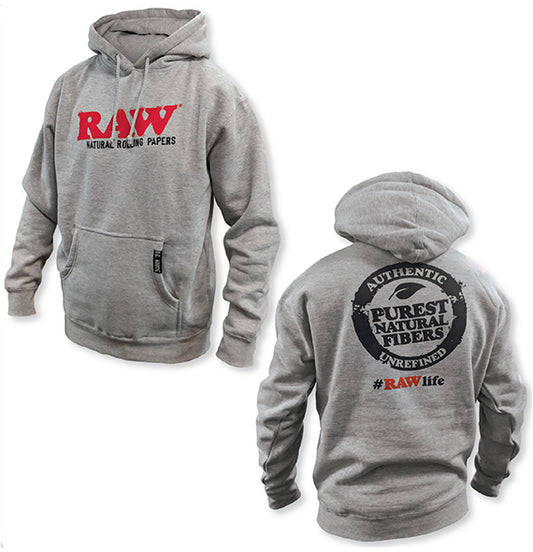 RAW - Men's OG Hoodie (Heather Grey) - MI VAPE CO 