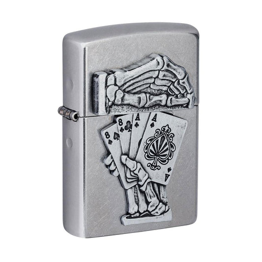 Zippo Lighter - Dead Mans Hand Emblem Design