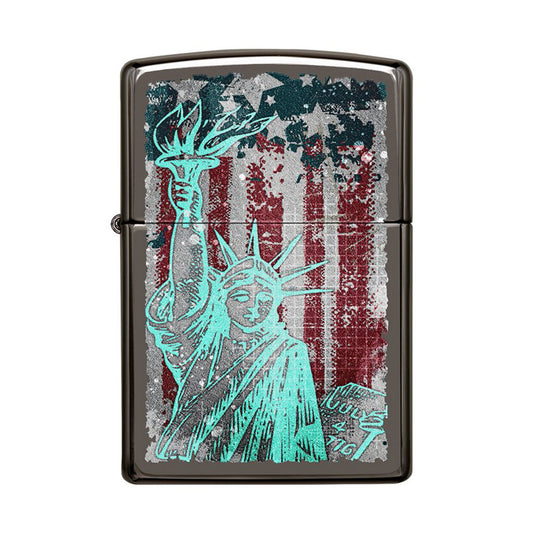 Zippo Lighter - Statue Of Liberty Black Ice
