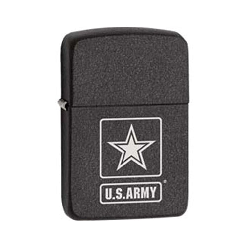 Zippo Lighter - Black Crackle US Army Logo 1941