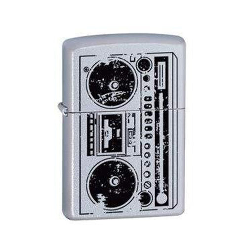 Zippo Lighter - Boombox Satin Chrome