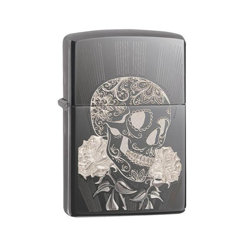 Zippo Lighter - Fancy Skull Design