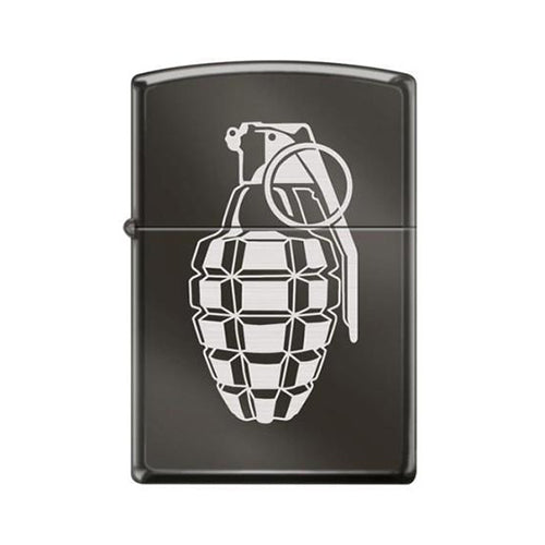 Zippo Lighter - Grenade Black Ice