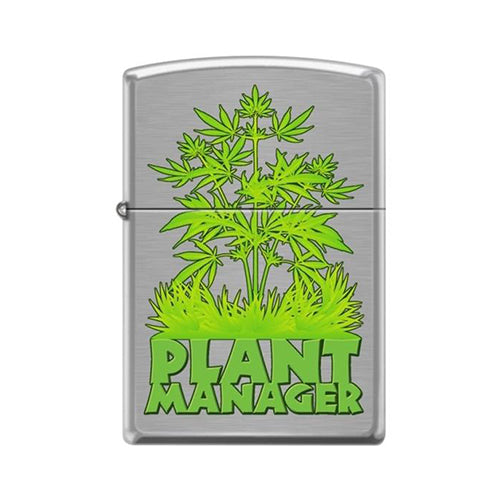 Zippo Lighter - Plant Manager Brushed Chrome