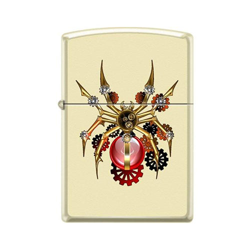 Zippo Lighter - Spider Steampunk Creme Matte