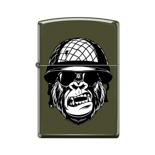 Zippo Lighter - You Want A Piece Of Me? Green Matte