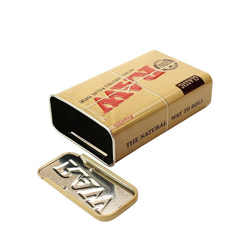 Raw- Metal Slide Top Tin - MI VAPE CO 