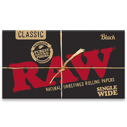 RAW Rolling Papers - Black - MI VAPE CO 